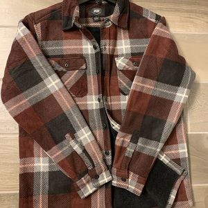 Sherpa Lined Plaid Flannel Jacket, NWT